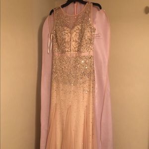 Blush Beaded Formal Gown